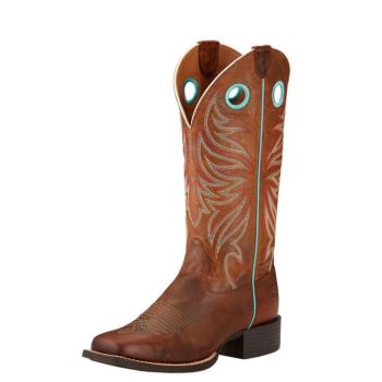 Ariat Round Up Ryder Western Boot Braun | 2qVdzgg8