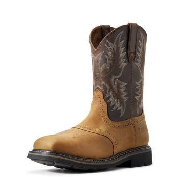 Ariat Sierra Weite Square Kappe Steel Kappe Arbeits Boot Aged Bark | StplrvkU