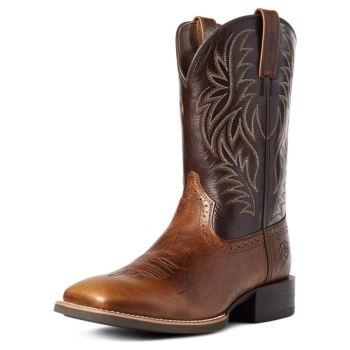 Ariat Sport Weite Square Kappe Western Boot Braun | arfheENM