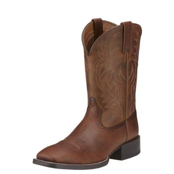 Ariat Sport Weite Square Kappe Western Boot Braun | l3jjVZcp