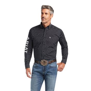 Ariat Team Raine Klassische Fit Shirt Schwarz | B55WOrZ3