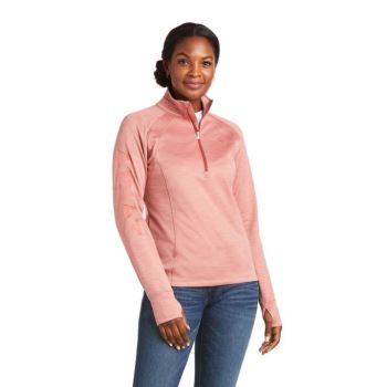 Ariat Tek Team 1/2 Zip Sweatshirt Grau Rosa | eSDQQwVv