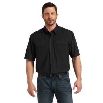 Ariat VentTEK Outbound Klassische Fit Shirt Schwarz | PMKbLjZp