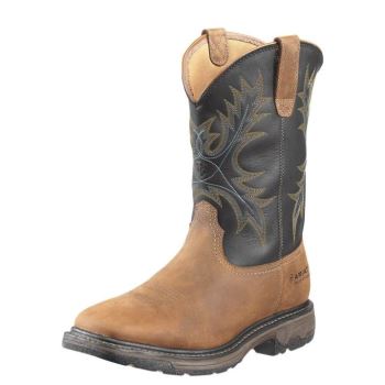 Ariat WorkHog Weite Square Kappe Wasserdichte Steel Kappe Arbeits Boot Aged Bark | 1BpIp9yw