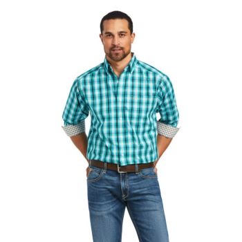 Ariat Wrinkle Free Hank Klassische Fit Shirt Bachelor Button | rB6k7S72