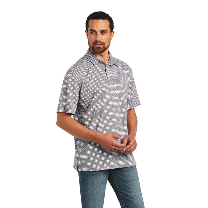 Ariat All Over Print Polo Weiß | knit9Abj