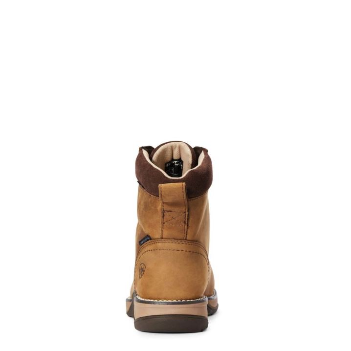 Ariat Anthem Round Kappe Lacer Wasserdichte Composite Kappe Arbeits Boot Braun | RXoAw7gh