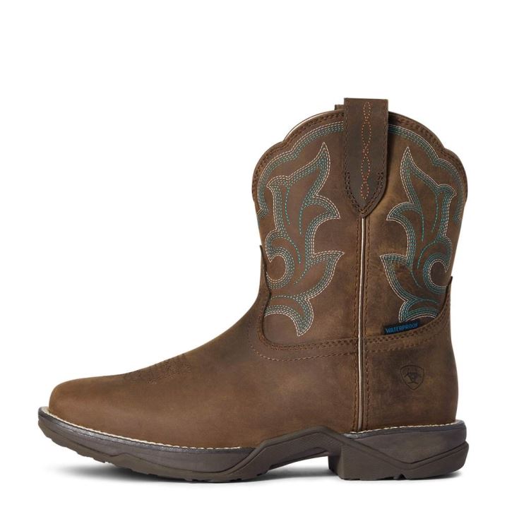 Ariat Anthem Shortie II Wasserdichte Western Boot Braun | KZZXztNk