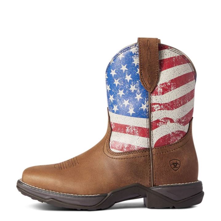 Ariat Anthem Shortie Patriot Western Boot Rot Braun | hYYqPKWx