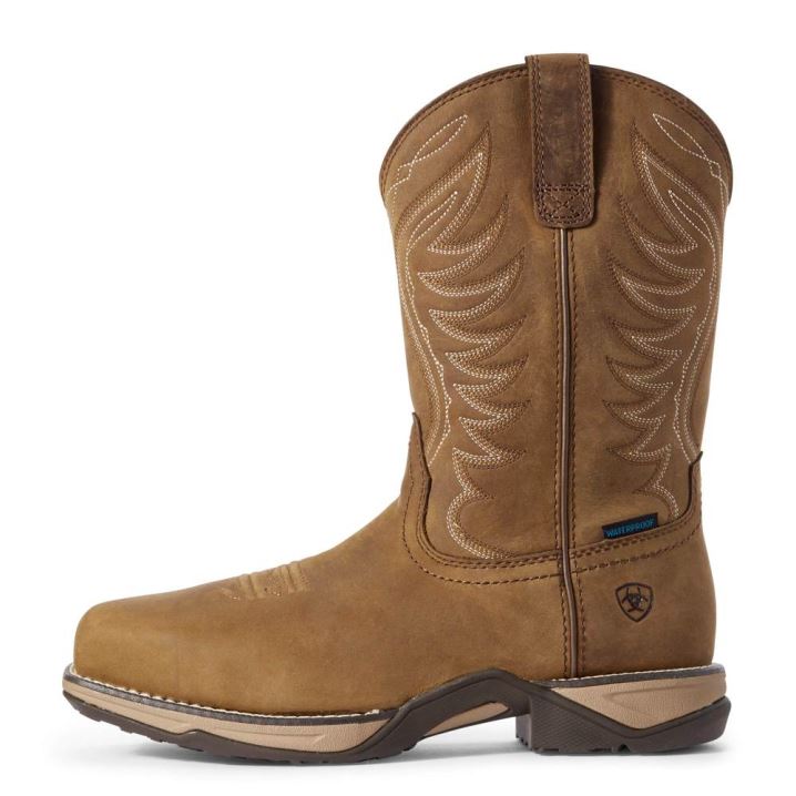 Ariat Anthem Wasserdichte Composite Kappe Arbeits Boot Braun | ERS3Ljds