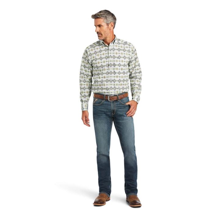 Ariat Archer Fitted Shirt Weiß | 3UDlPQ57