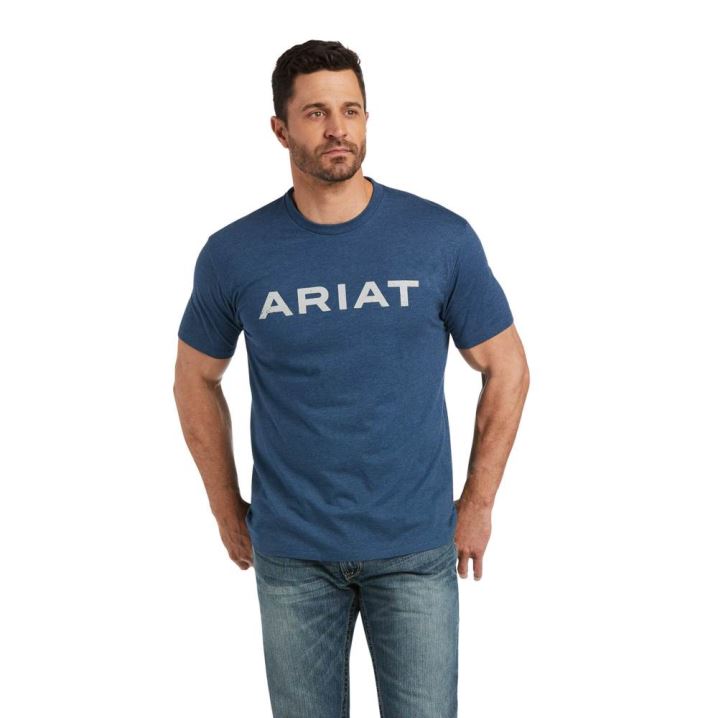 Ariat Ariat Artillery T-Shirt Blau | O8gW5Qhy