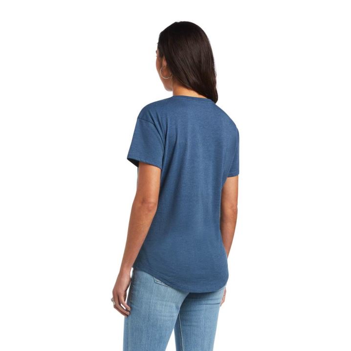 Ariat Ariat Cactus Peace T-Shirt Blau | 0dtRVyRk