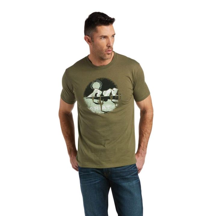 Ariat Ariat Desert Scape T-Shirt Military Heather | Sd1dwPs7