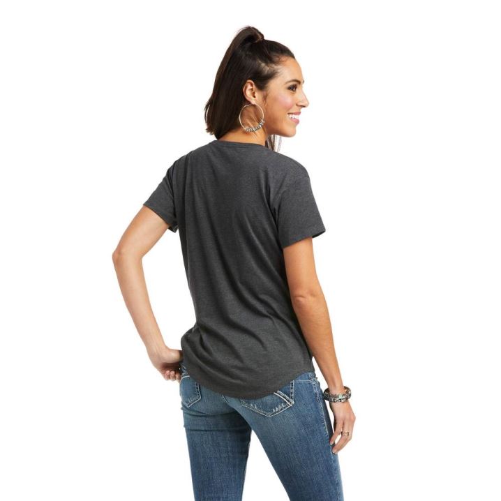 Ariat Ariat Farm Chick T-Shirt Grau | Cjre894Q