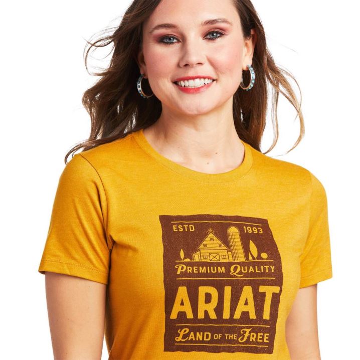 Ariat Ariat Farmland T-Shirt Buckhorn Heather | VnQ6D014