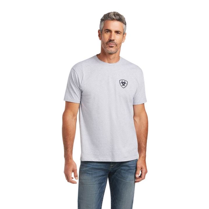 Ariat Ariat Flag Circle T-Shirt Athletic Heather | F3mBqy8I