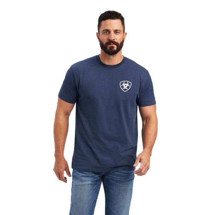 Ariat Ariat Flag T-Shirt Navy | PBlvciFS