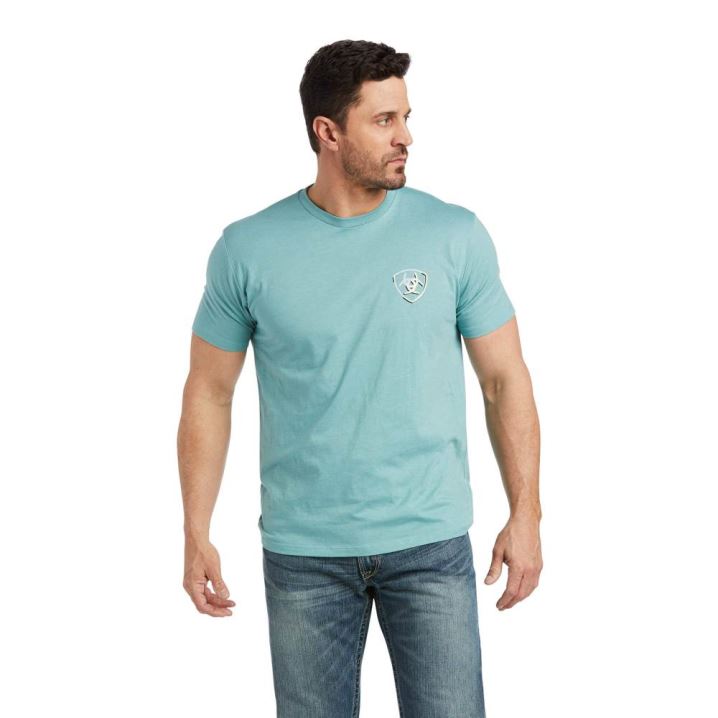 Ariat Ariat Glitch T-Shirt Blau | UVHFRinn