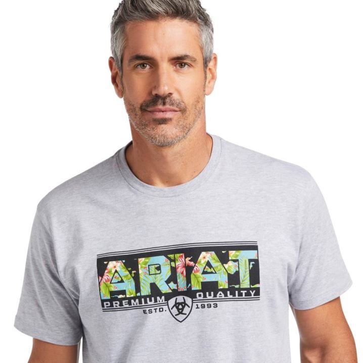 Ariat Ariat Hibiscus T-Shirt Athletic Heather | xzn06yRs