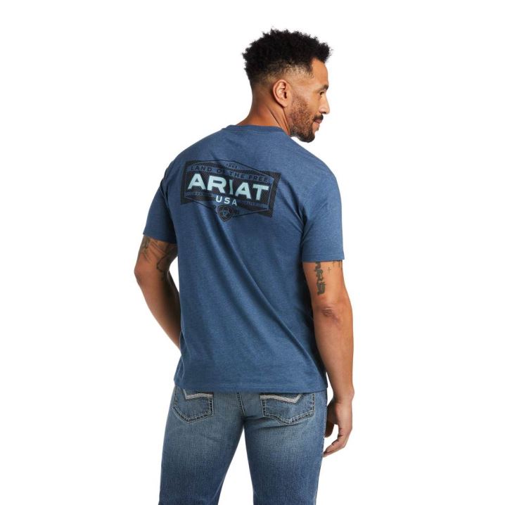 Ariat Ariat Land T-Shirt Blau | 03M2nLs3