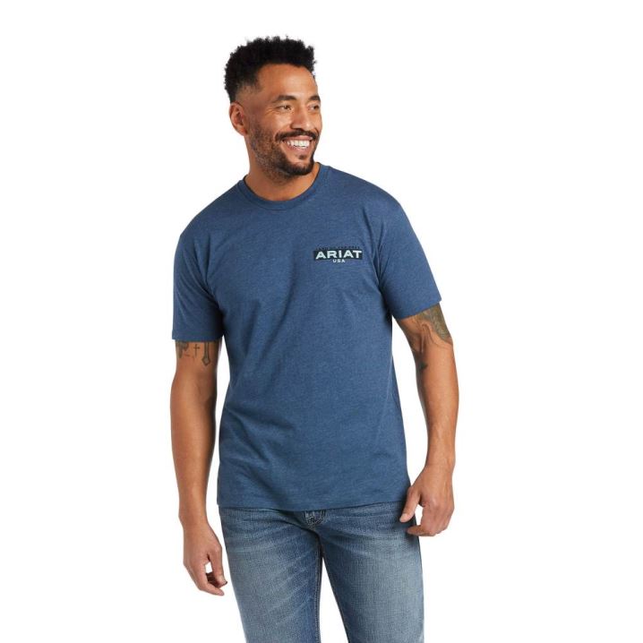 Ariat Ariat Land T-Shirt Blau | 03M2nLs3