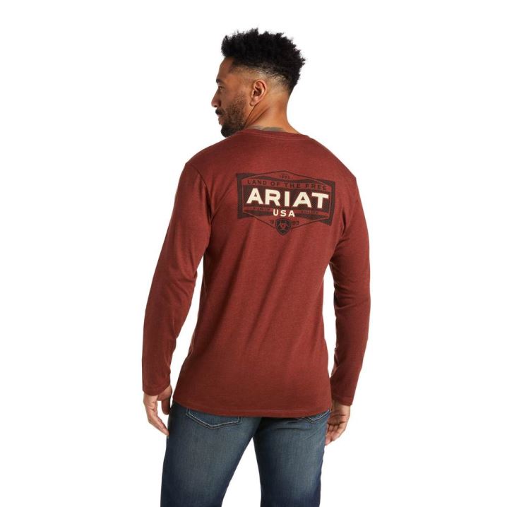 Ariat Ariat Land T-Shirt Rust Heather | B7rBnZKV