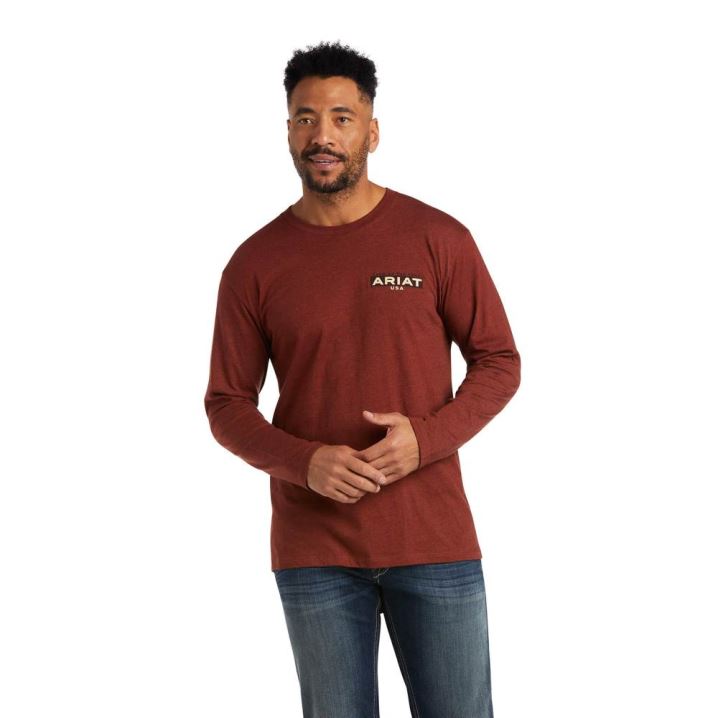 Ariat Ariat Land T-Shirt Rust Heather | B7rBnZKV