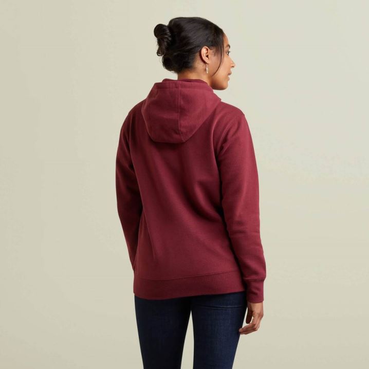 Ariat Ariat Logo Hoodie Zinfandel | rjzHOT8z