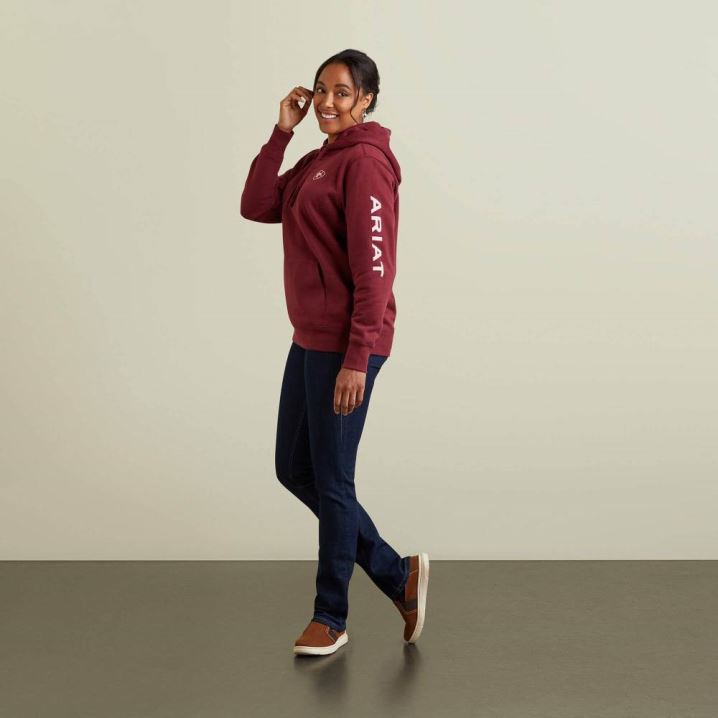 Ariat Ariat Logo Hoodie Zinfandel | rjzHOT8z