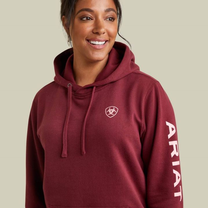 Ariat Ariat Logo Hoodie Zinfandel | rjzHOT8z