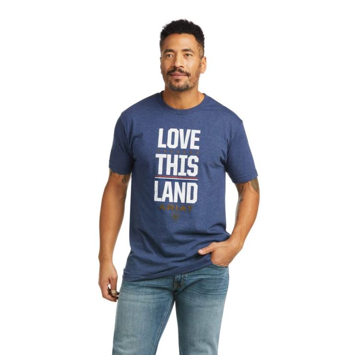 Ariat Ariat Love this Land T-Shirt Navy | dSj8eIKw