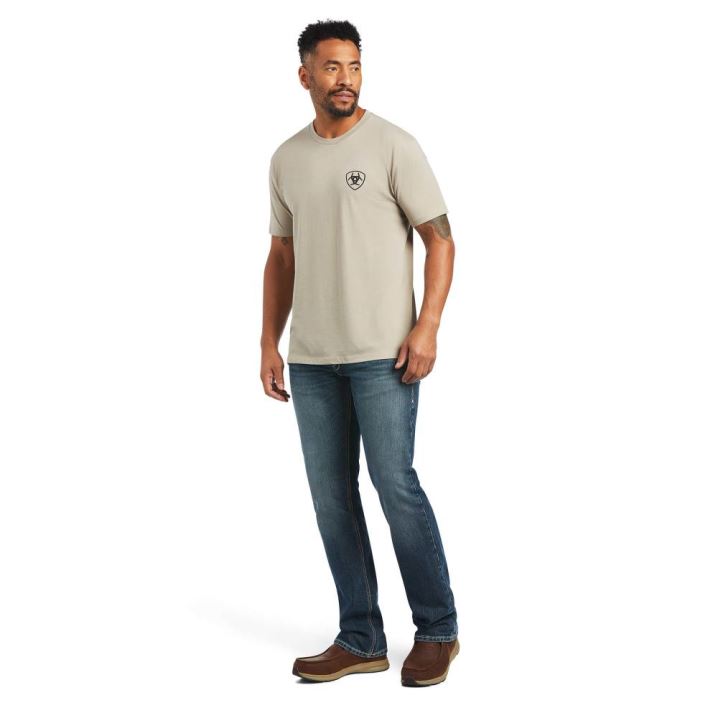 Ariat Ariat Monument Sunset T-Shirt Khaki | 4NNNvXDE