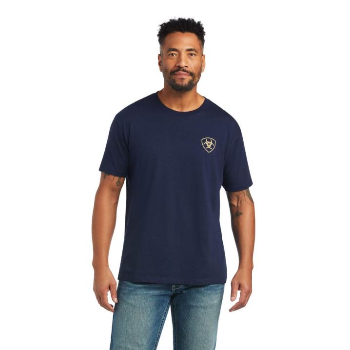 Ariat Ariat Monument Sunset T-Shirt Navy | xOHLqBIn