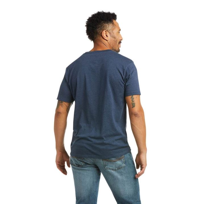 Ariat Ariat Premium Wave T-Shirt Navy | 7J4FYgrc