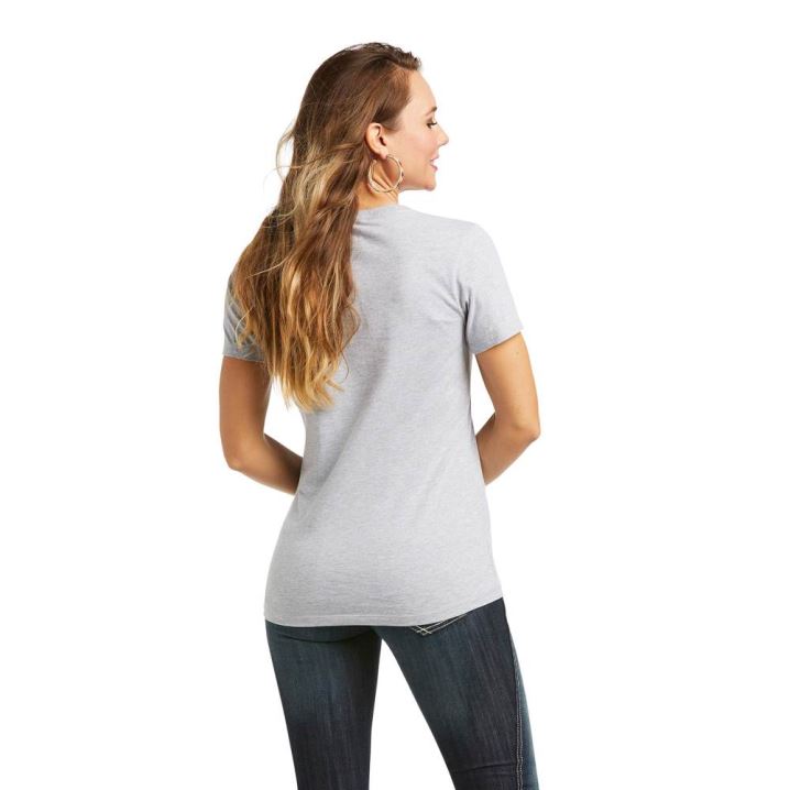 Ariat Ariat Retro Cow Gal Tee Athletic Heather | eZrubphh