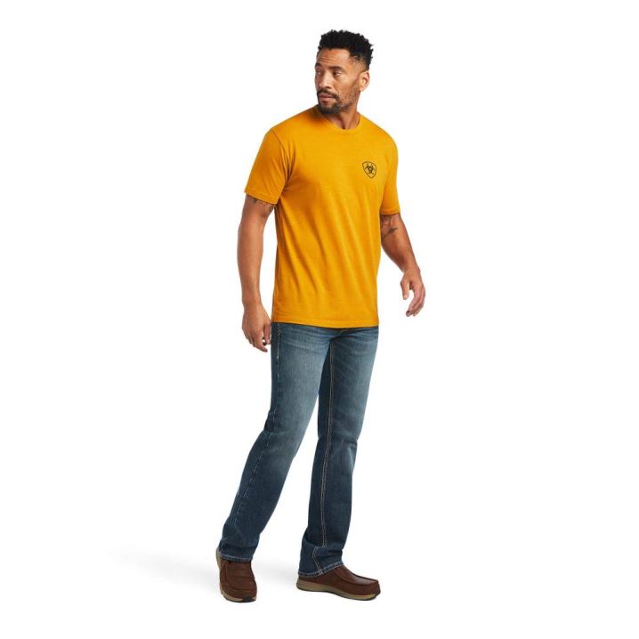 Ariat Ariat Rope Shield T-Shirt Buckthorn Heather | W6xPolEX