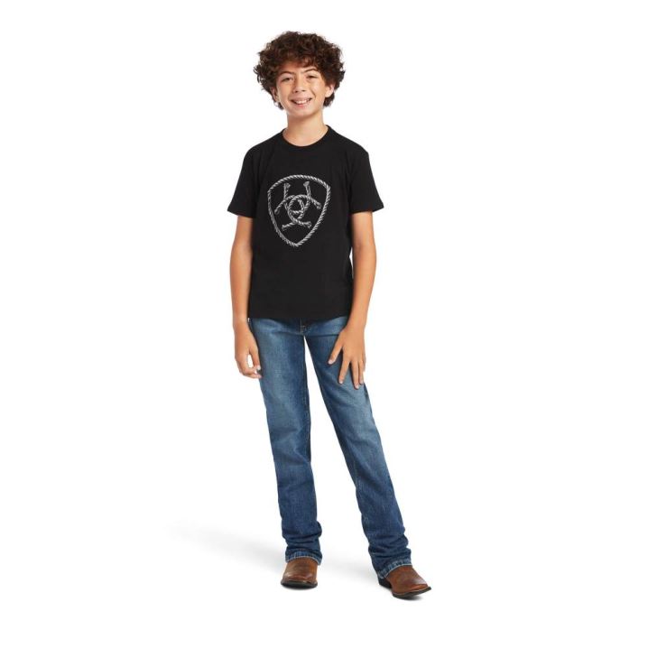 Ariat Ariat Rope Shield T-Shirt Schwarz | xKu4MeOK