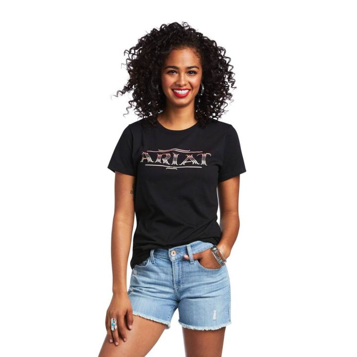 Ariat Ariat Serape Stylen T-Shirt Schwarz | oSfRDYJI