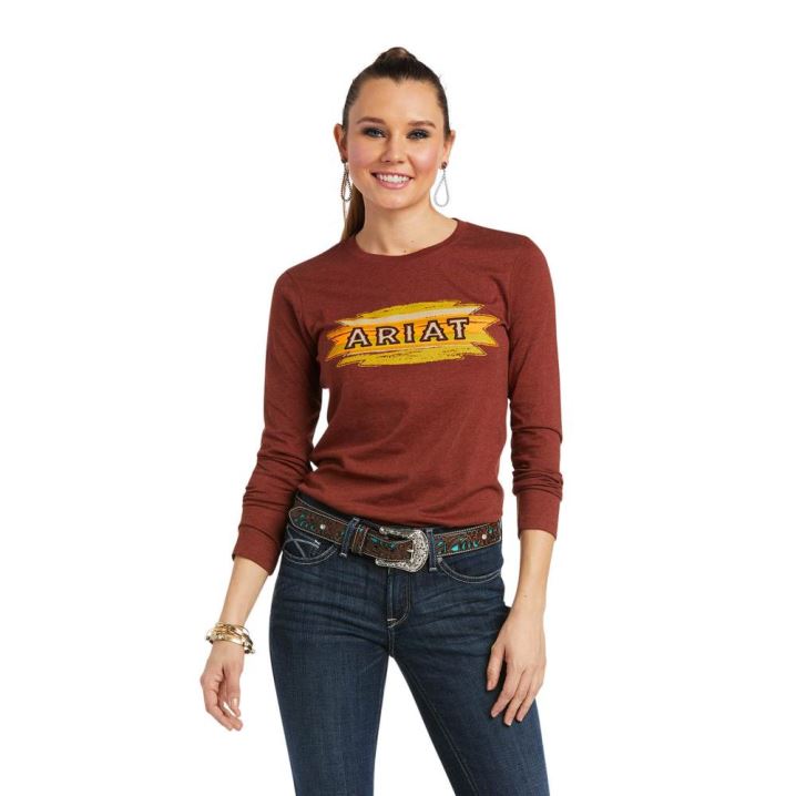 Ariat Ariat Serape Tee Rust Heather | T3tM4N3w