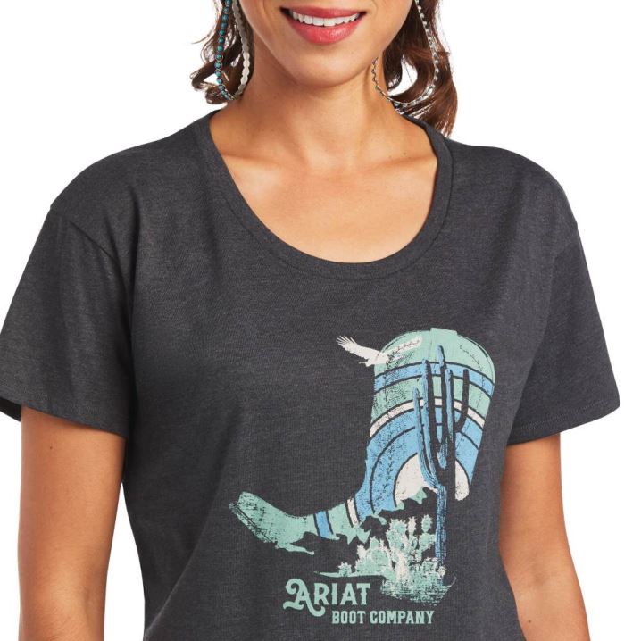 Ariat Ariat Soaring Boot T-Shirt Grau | awDvkbJ0