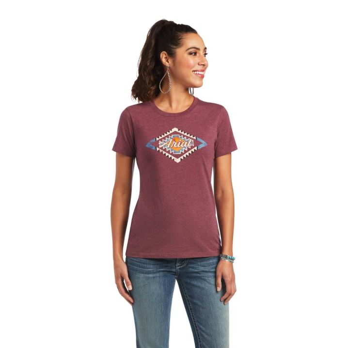 Ariat Ariat Sol T-Shirt Bordeaux | mDDkywfZ