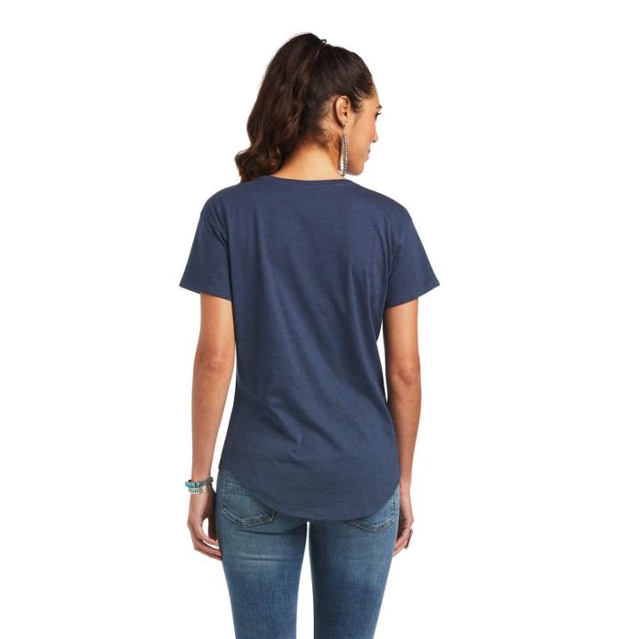 Ariat Ariat Sonora Logo T-Shirt Navy | CI3bQrXf