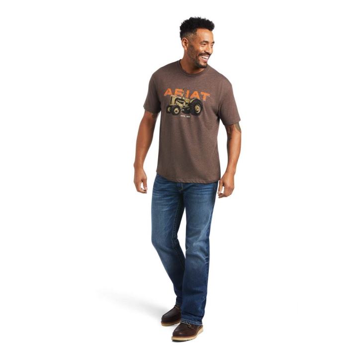 Ariat Ariat Tractor T-Shirt Braun | NQCVDihh