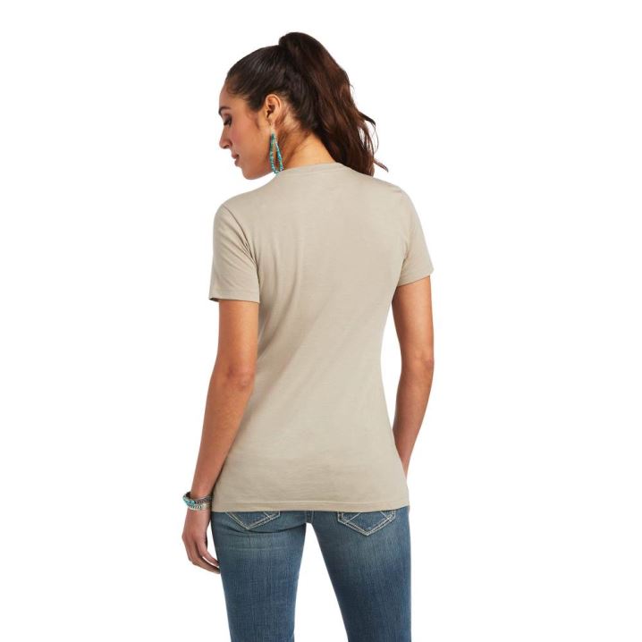 Ariat Ariat Tractor USA T-Shirt Khaki | LidWk20O