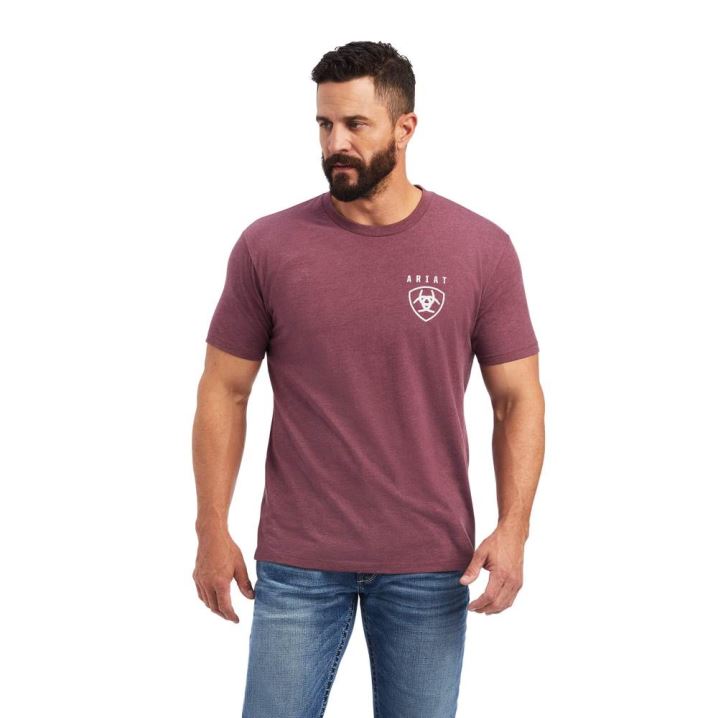 Ariat Ariat Vertical Freedom T-Shirt Bordeaux | clzgcUCz