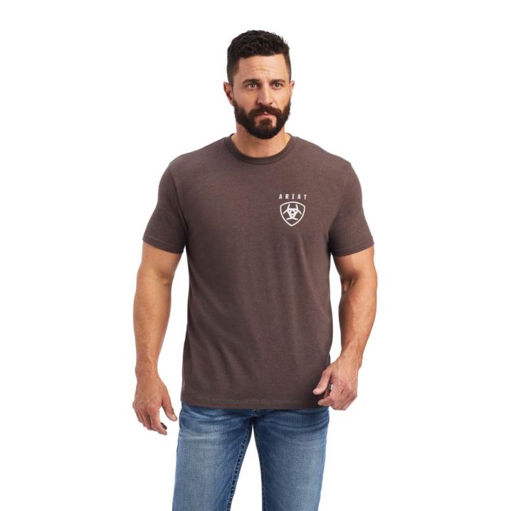 Ariat Ariat Vertical Freedom T-Shirt Braun | HNkwkybk