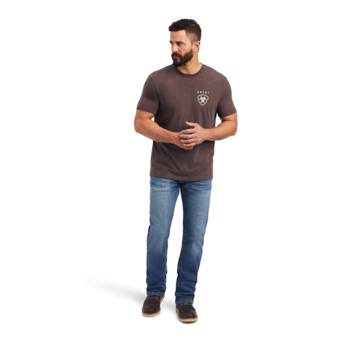 Ariat Ariat Vertical Freedom T-Shirt Braun | HNkwkybk