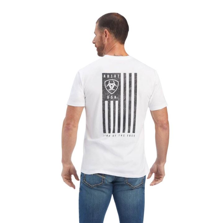 Ariat Ariat Vertical Freedom T-Shirt Weiß | XHXGp7kU