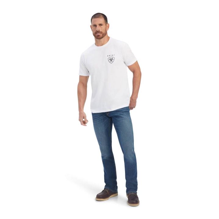 Ariat Ariat Vertical Freedom T-Shirt Weiß | XHXGp7kU